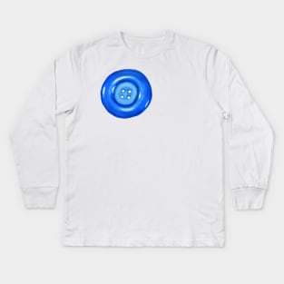 Blue Button Kids Long Sleeve T-Shirt